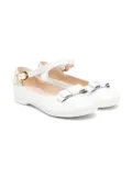 Colorichiari bow-detail ballet flats - White