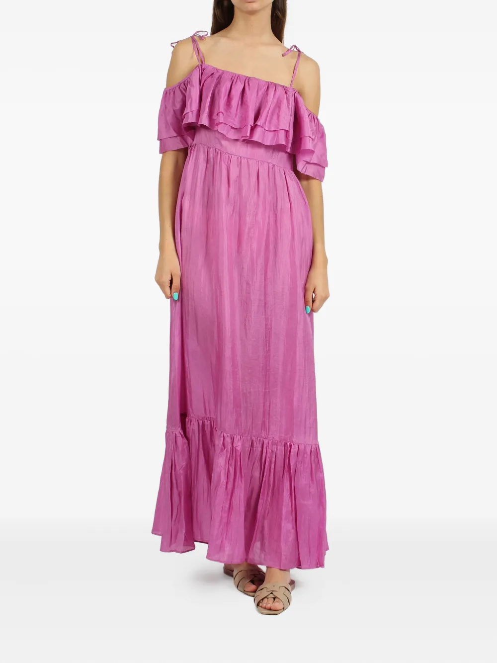 THE ROSE IBIZA Zijden maxi-jurk - Roze
