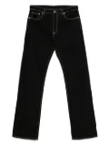 Off-White logo-printed straight-leg jeans - Black