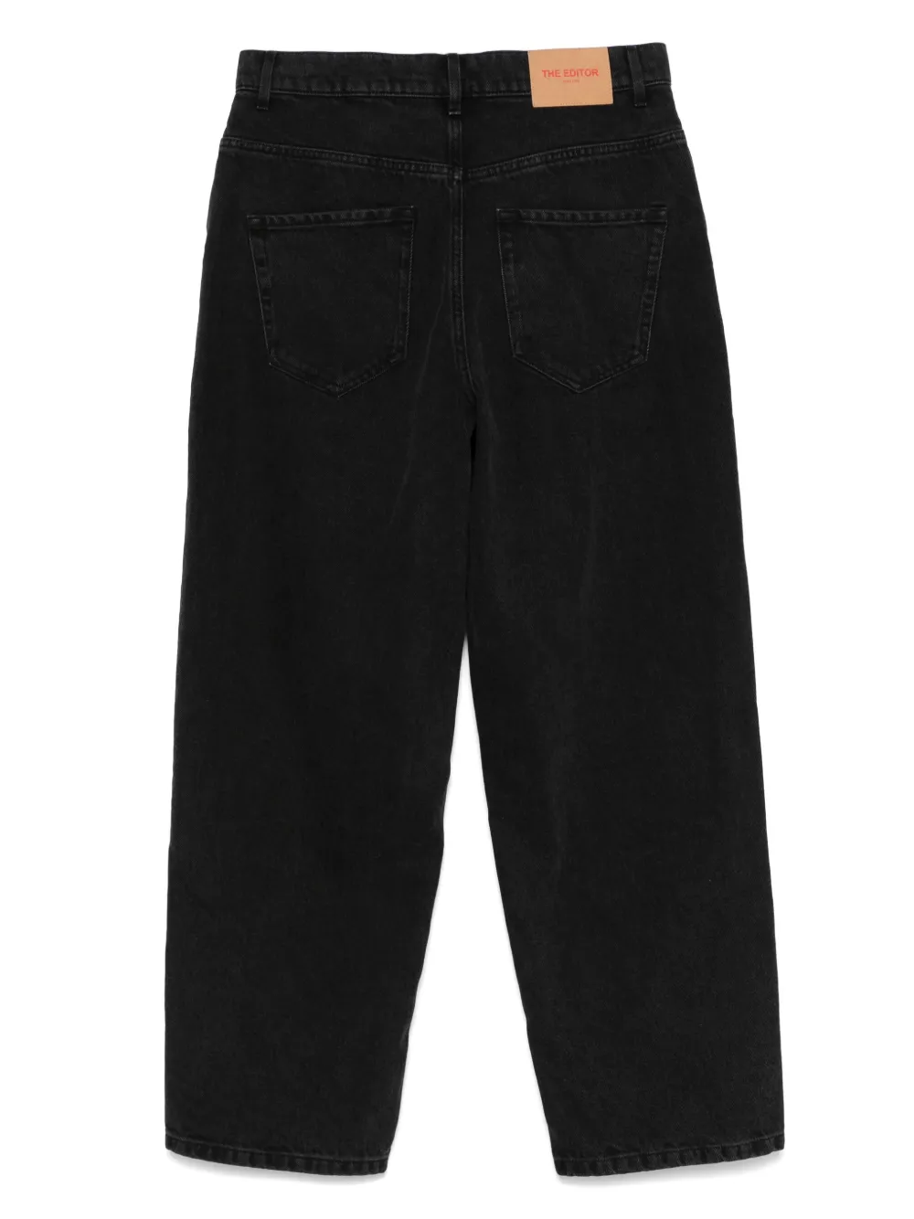 The Editor Jeans met applicatie - Zwart