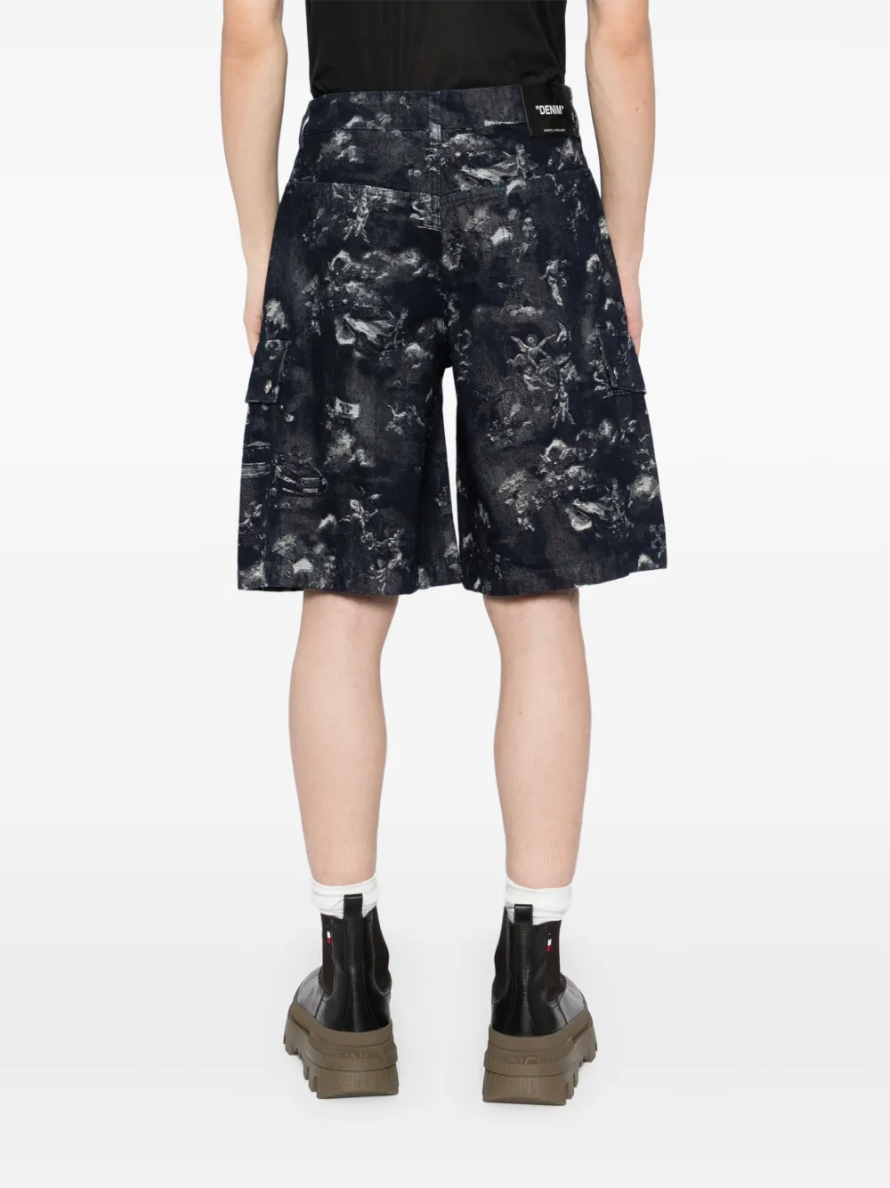 Off-White graphic-print shorts Blauw