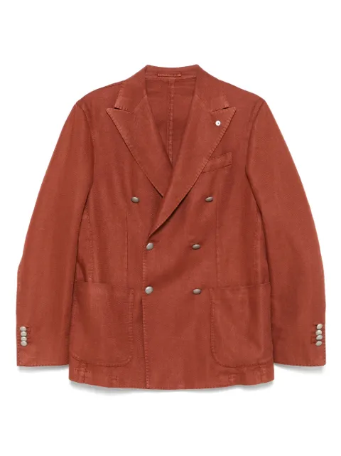 LUIGI BIANCHI MANTOVA blazer con motivo pied de poule