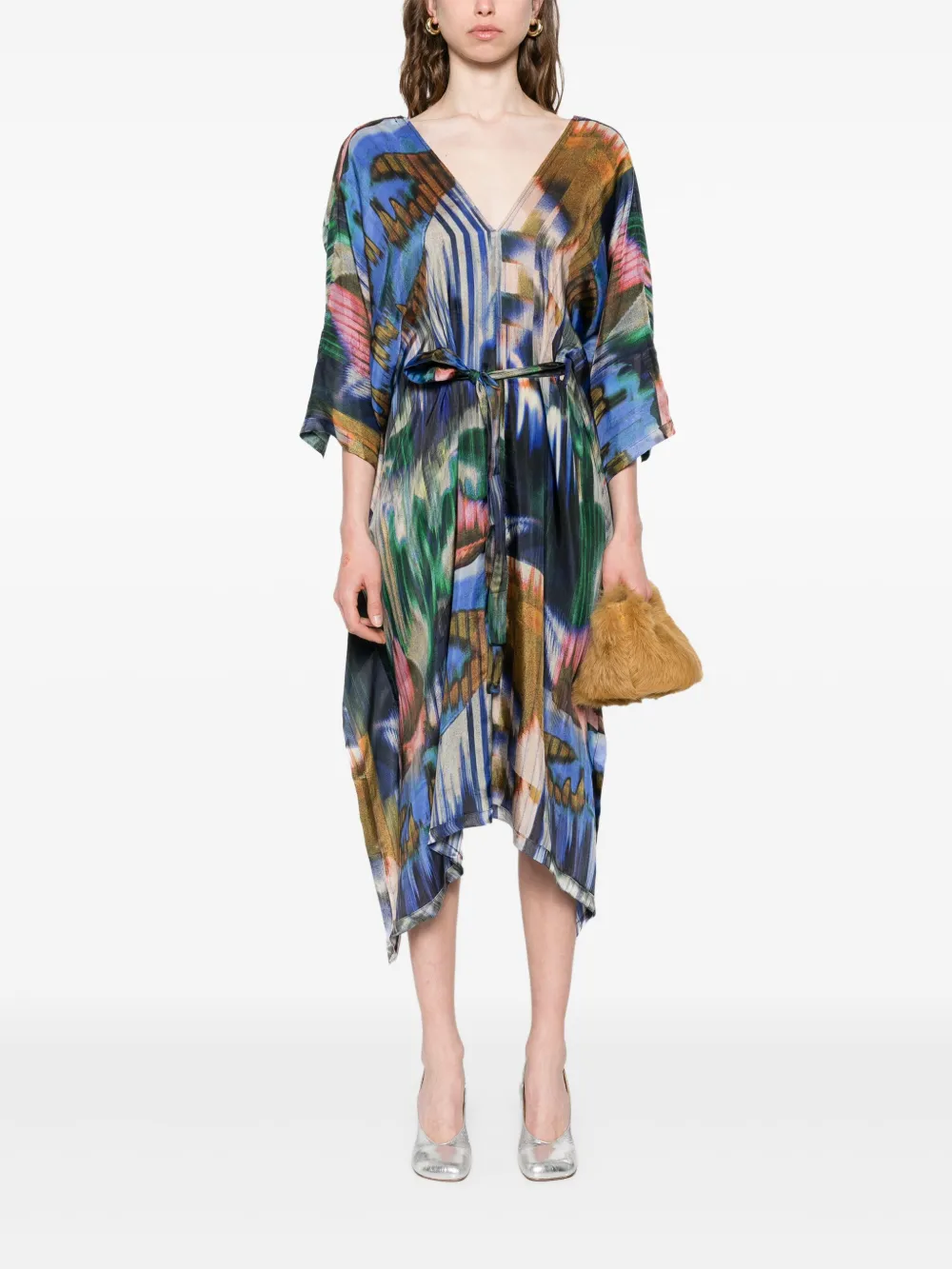 Henrik Vibskov belted midi dress - Blauw
