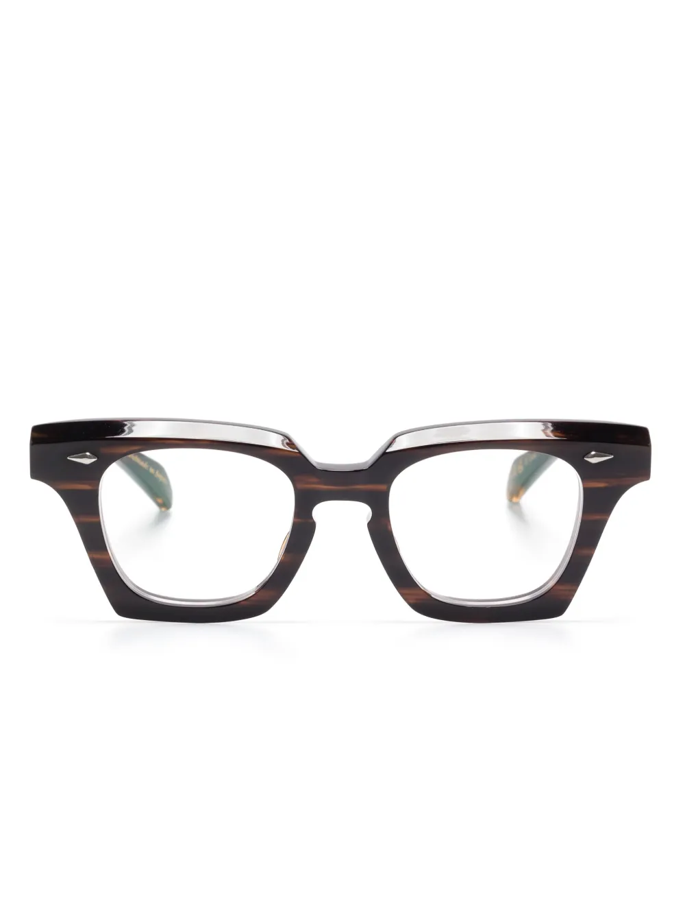 Takaori square-frame glasses | Brown | Image 1