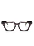 Takaori square-frame glasses - Brown