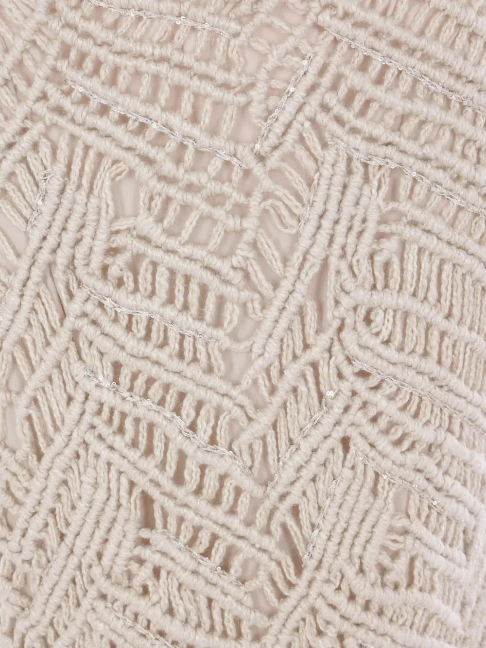Brunello Cucinelli Gehaakte midi-rok Beige