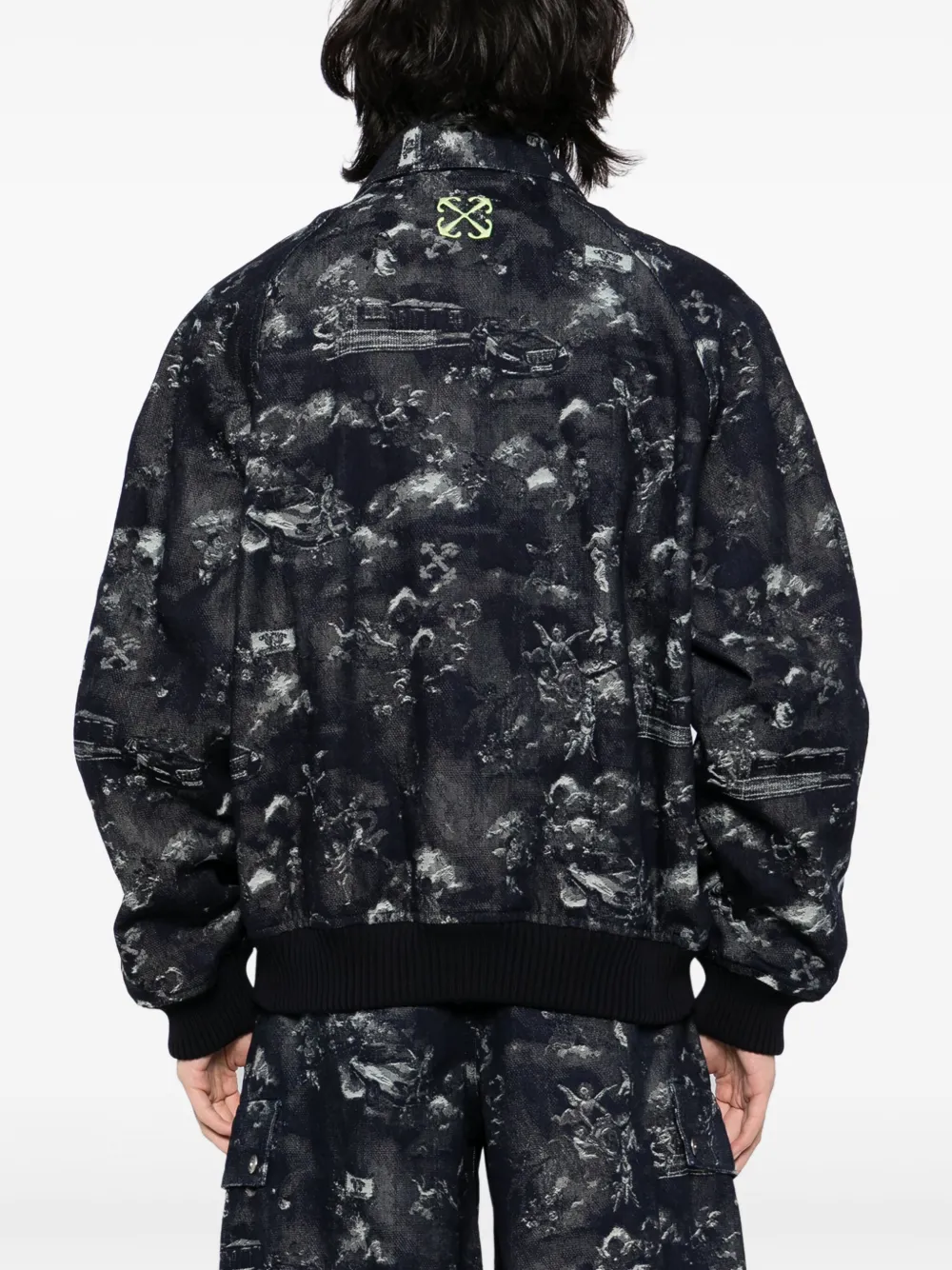 Off-White Jack met grafische print Blauw