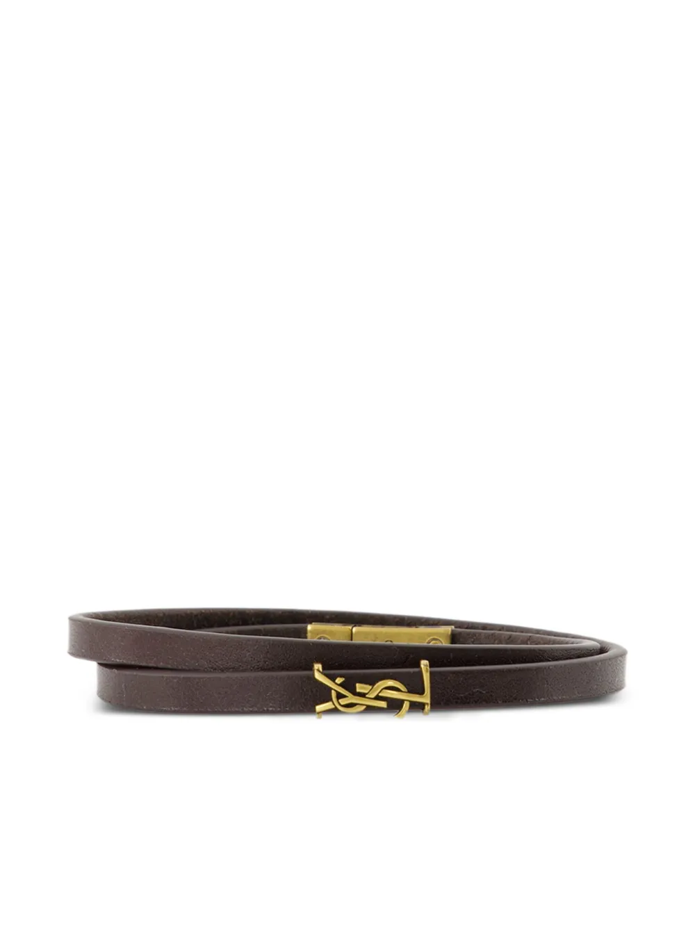 Saint Laurent double-wrap bracelet | Brown | Image 1