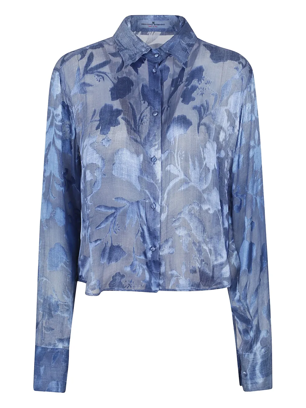 Ermanno Scervino Devoré-effect Denim Shirt