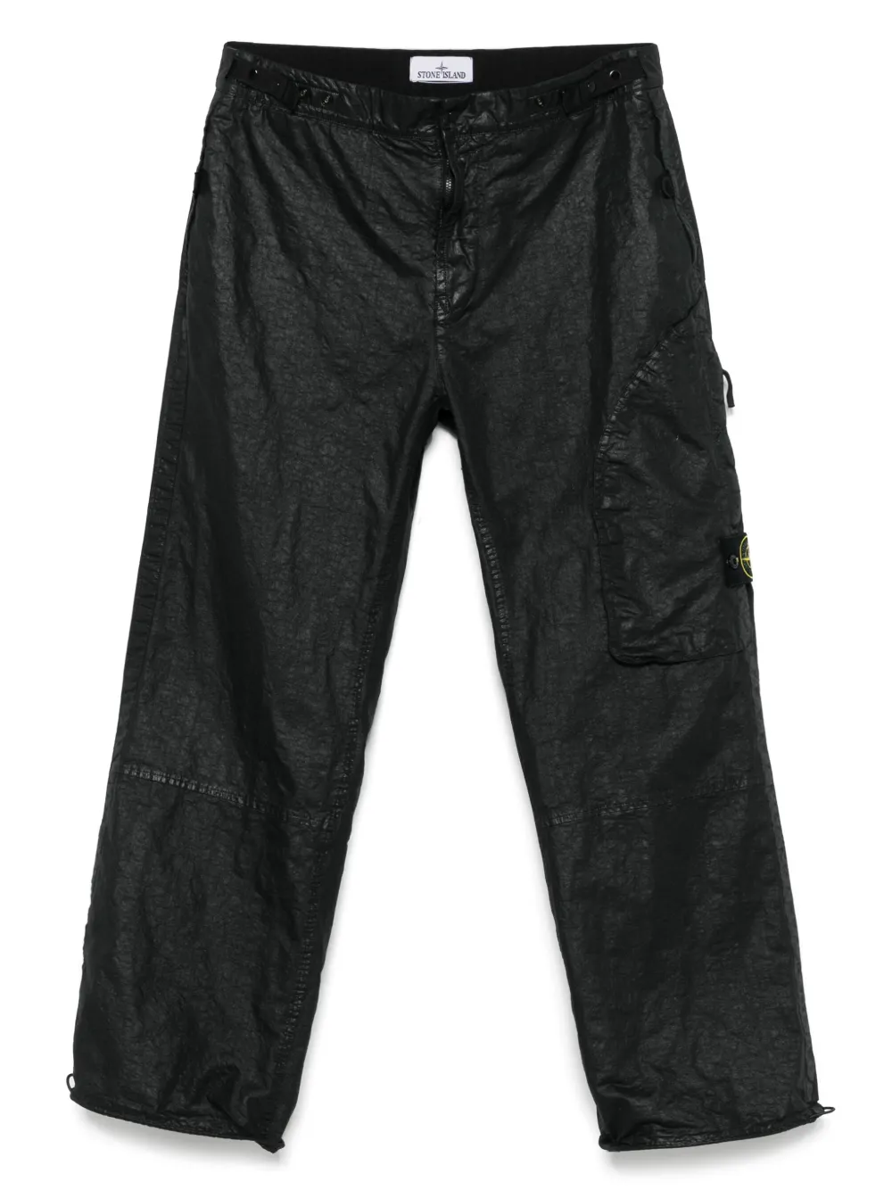 Stone Island Panama-weaved cargo pants Zwart