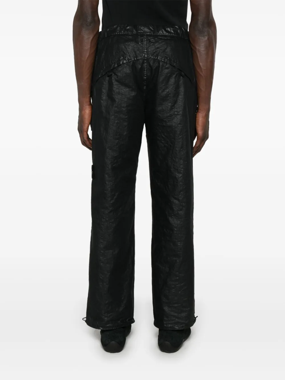 Stone Island Panama-weaved cargo pants Zwart