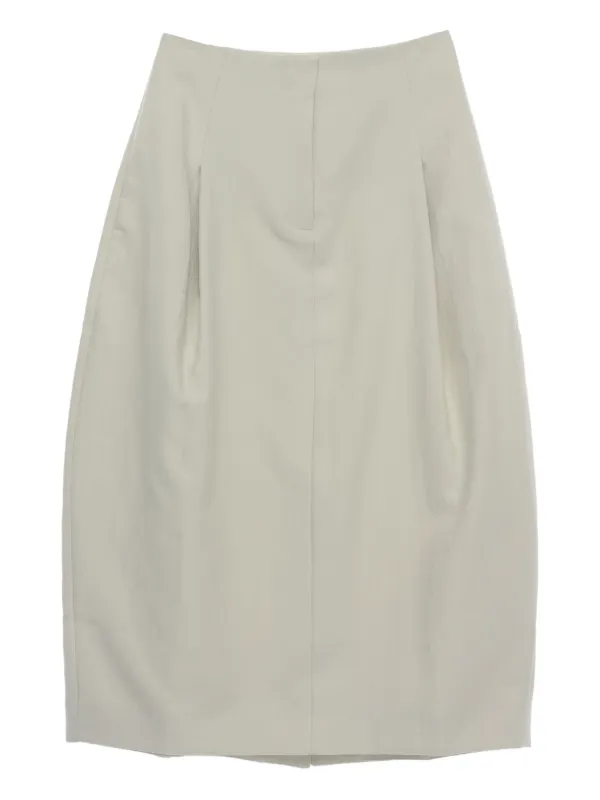 Studio Nicholson Carson Zip-fastening Full Skirt in White