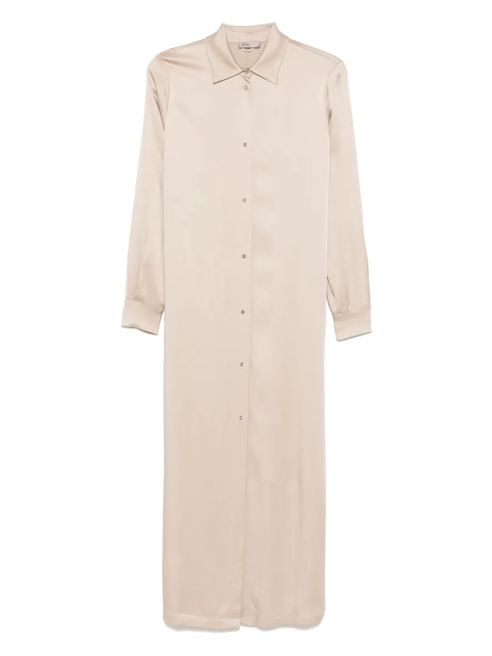 Herno Satijnen blousejurk Beige