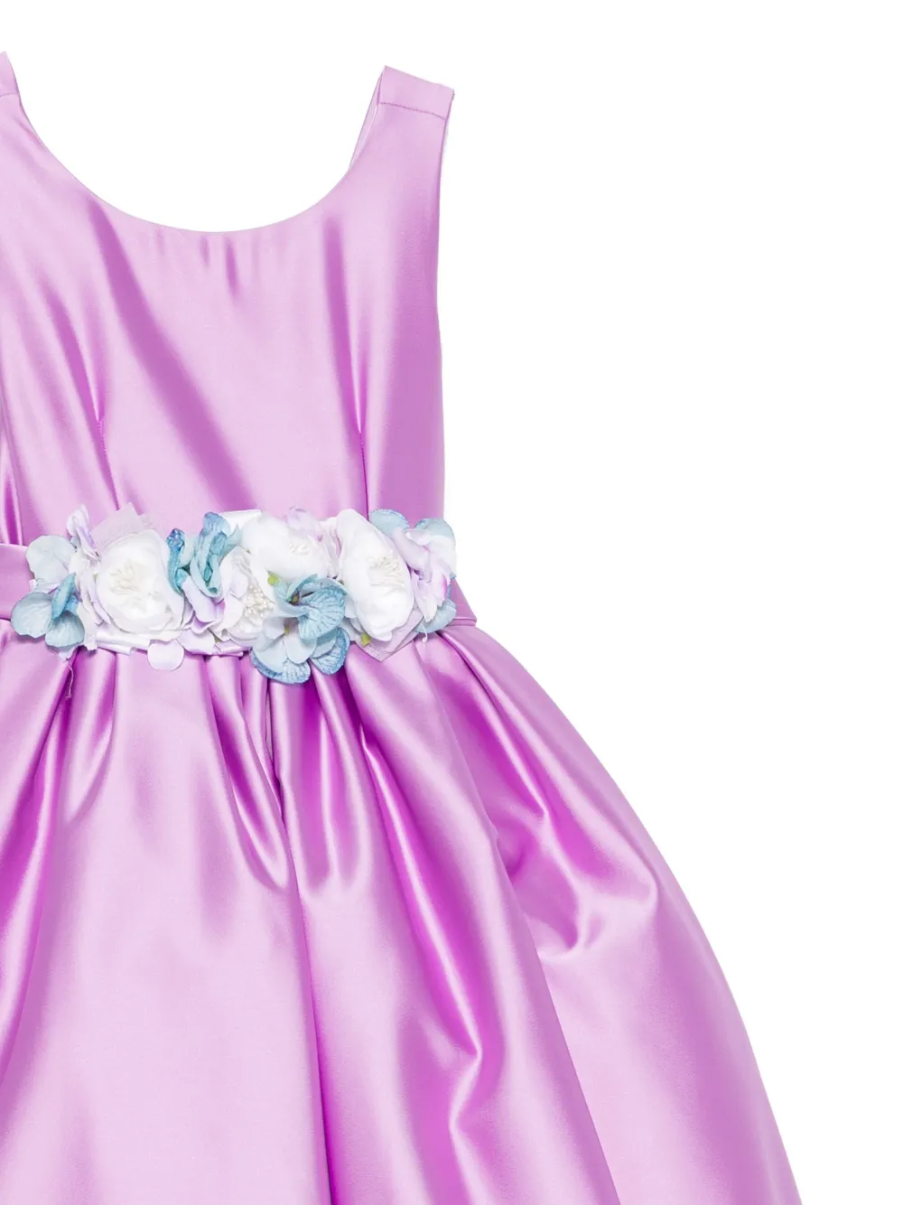 Colorichiari Jurk met bloemenpatch Paars
