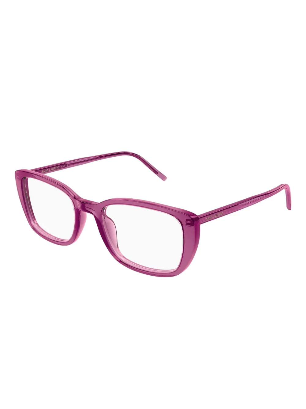  Saint Laurent Eyewear Square-frame Glasses - Pink 