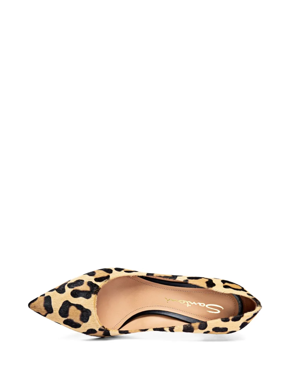 Santoni 85 mm pumps met dierenprint Beige