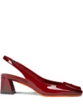 Santoni 50mm patent-leather pumps - Red