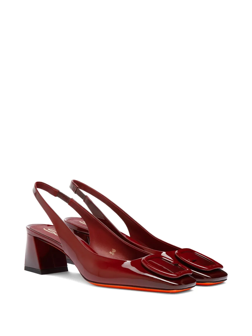 Santoni Lakleren pumps (50 mm) - Rood