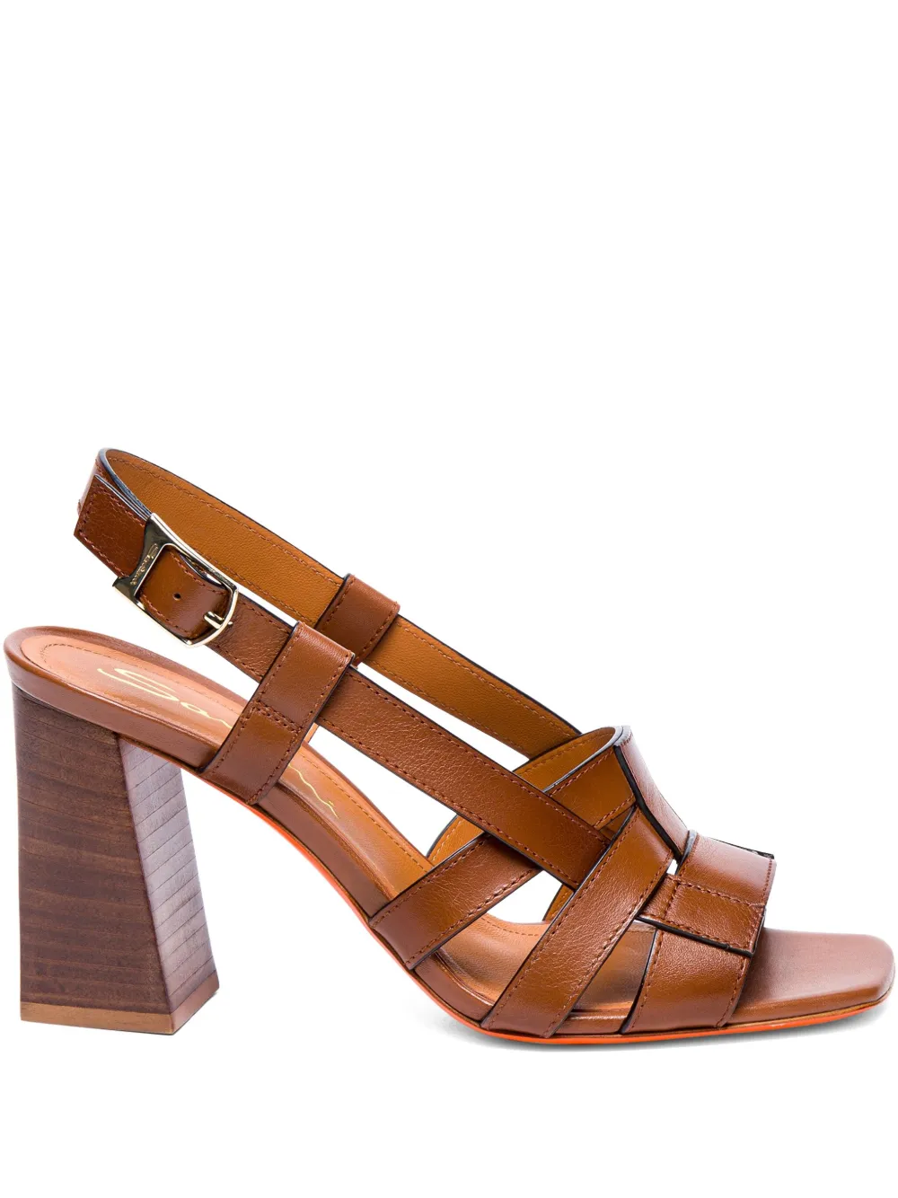 Santoni 80 mm Venere sandalen Bruin