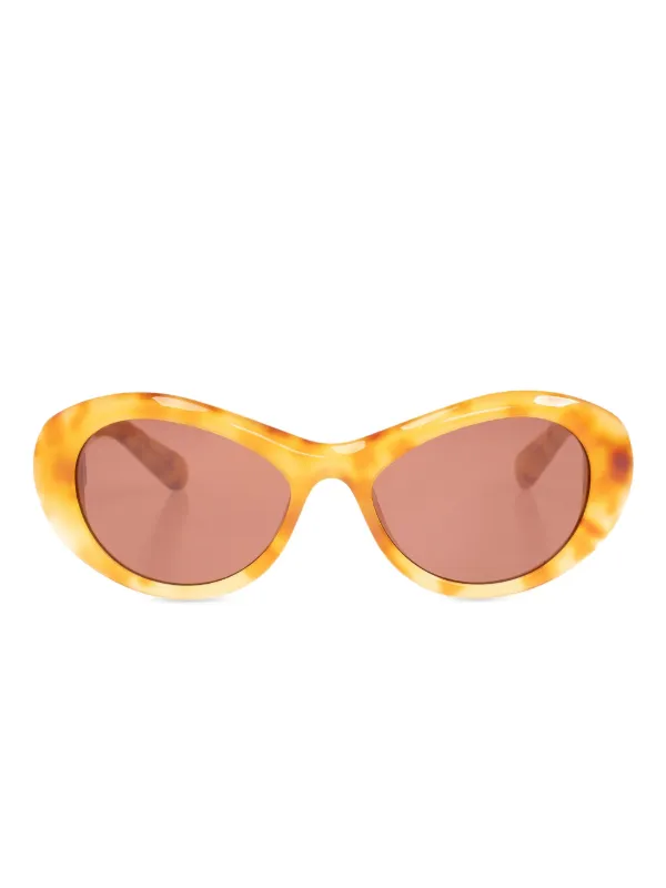 JACQUEMUS サングラス Jacquemus オーバルフレーム サングラス | イエロー | FARFETCH JP
