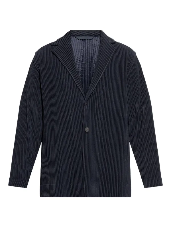 Homme Plissé Issey Miyake プリーツ シングルジャケット | ブルー