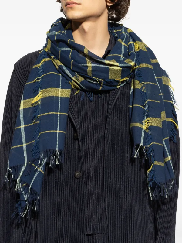 Homme Plissé Issey Miyake Cotton Scarf | Blue | FARFETCH NO