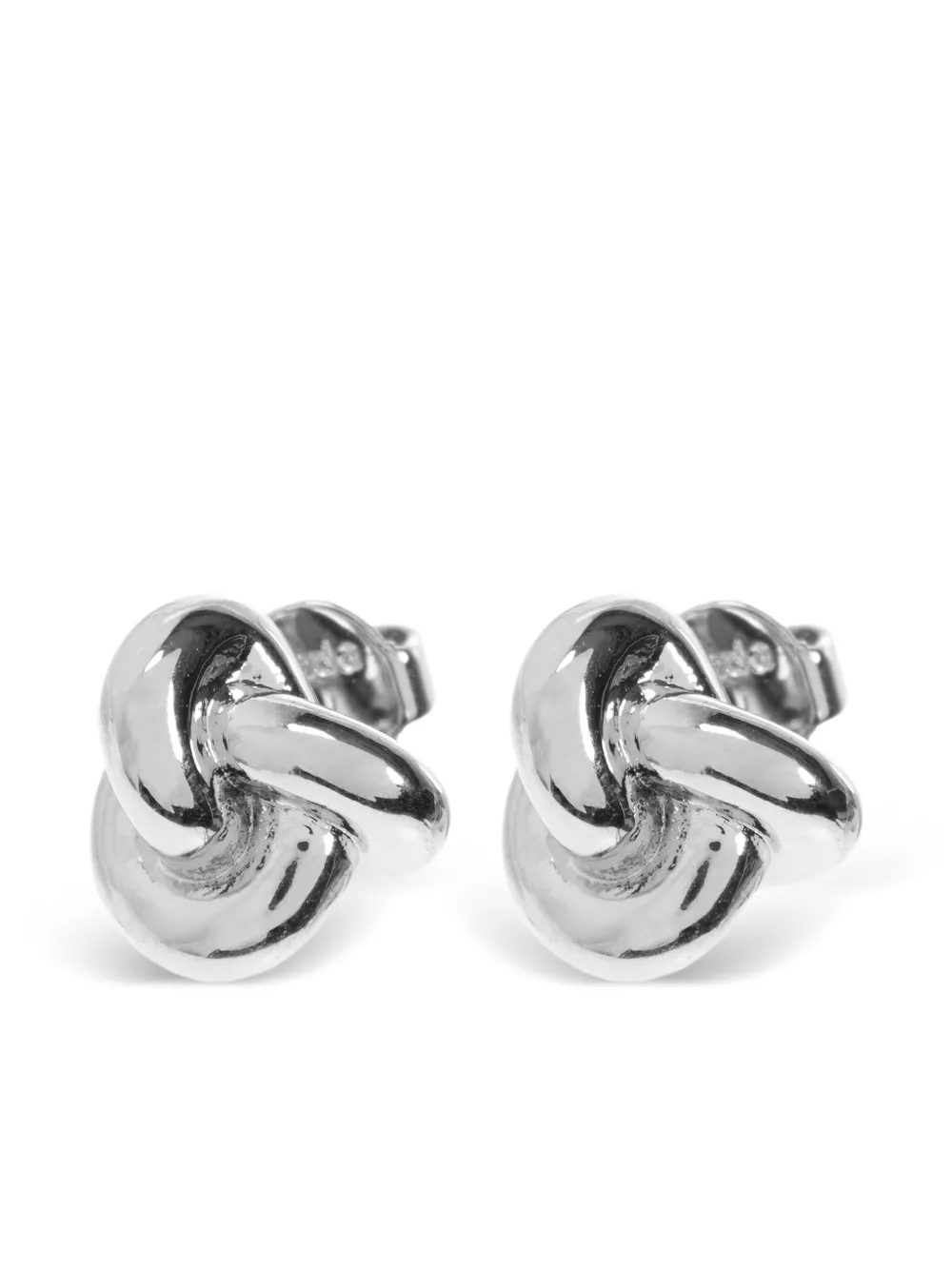 Kate Spade aretes con detalle de nudo | plateado | Image 1