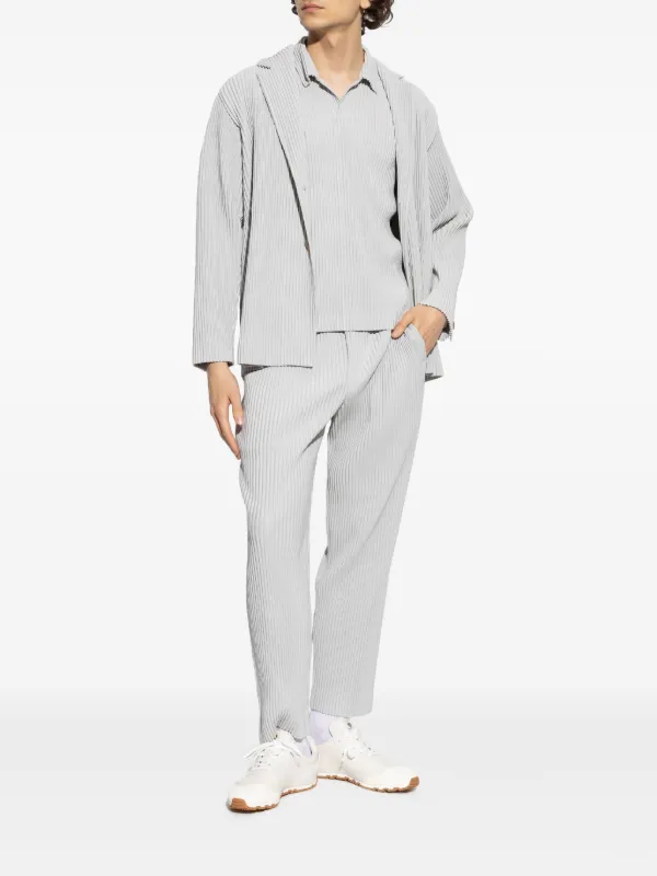 HOMME PLISSÉ ISSEY MIYAKE グレー　ポロシャツ Homme Plissé Issey Miyake プリーツ ポロシャツ | グレー