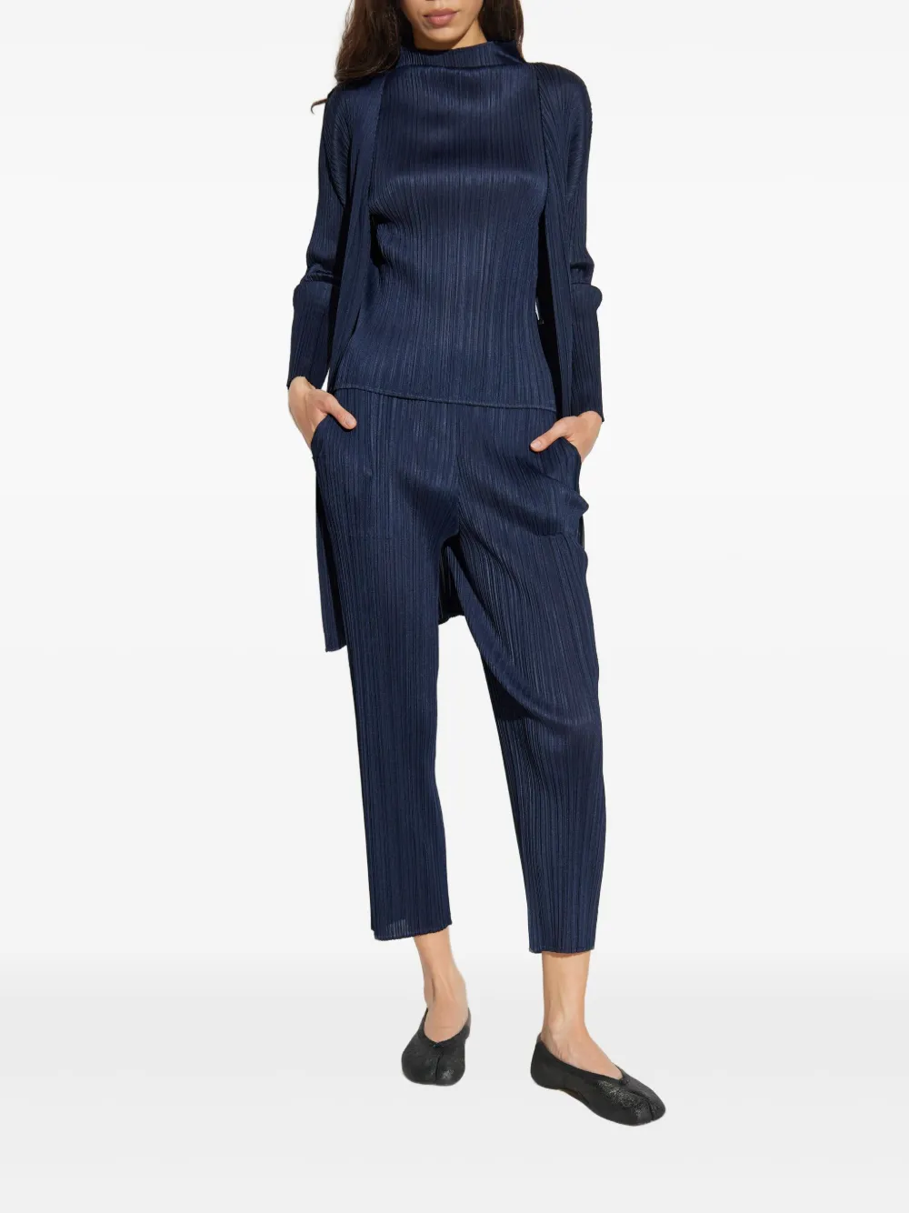 Pleats Please Issey Miyake Cardigan com pregas | Cardigan | Image 2