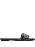 Emporio Armani monogram-jacquard sandals - Blue