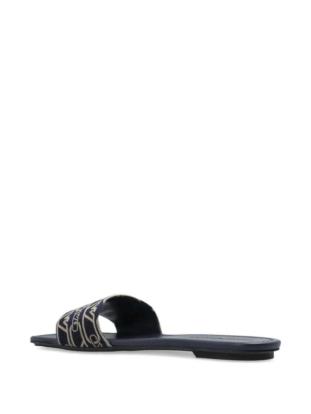 Emporio Armani monogram-jacquard sandals Blue