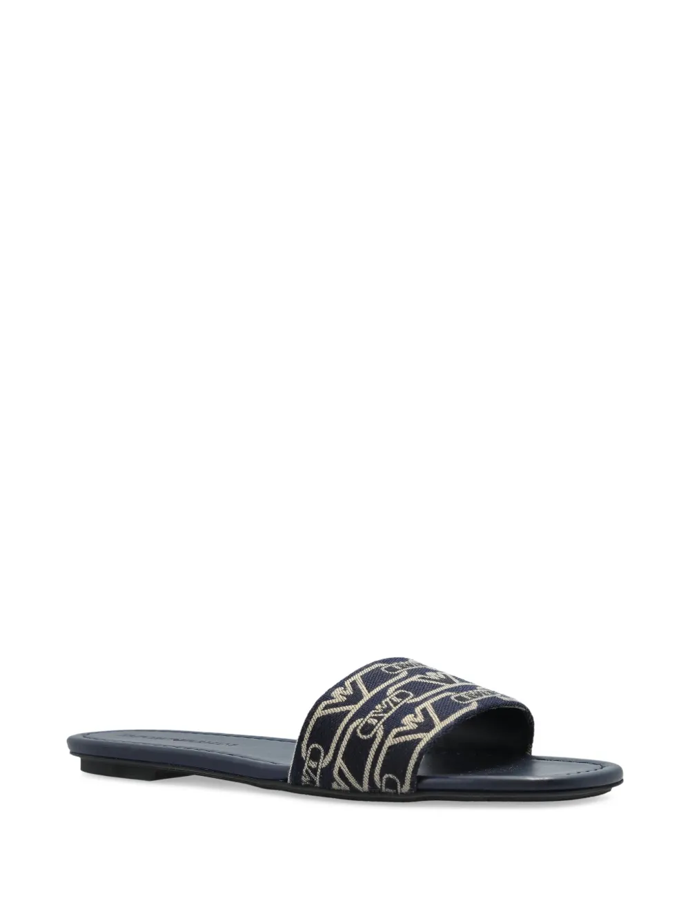 Emporio Armani Sandalen met monogram-jacquard - Blauw