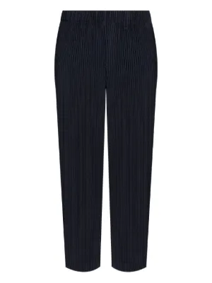 Homme Plissé Issey Miyake Calça Canelada | Preto | FARFETCH BR