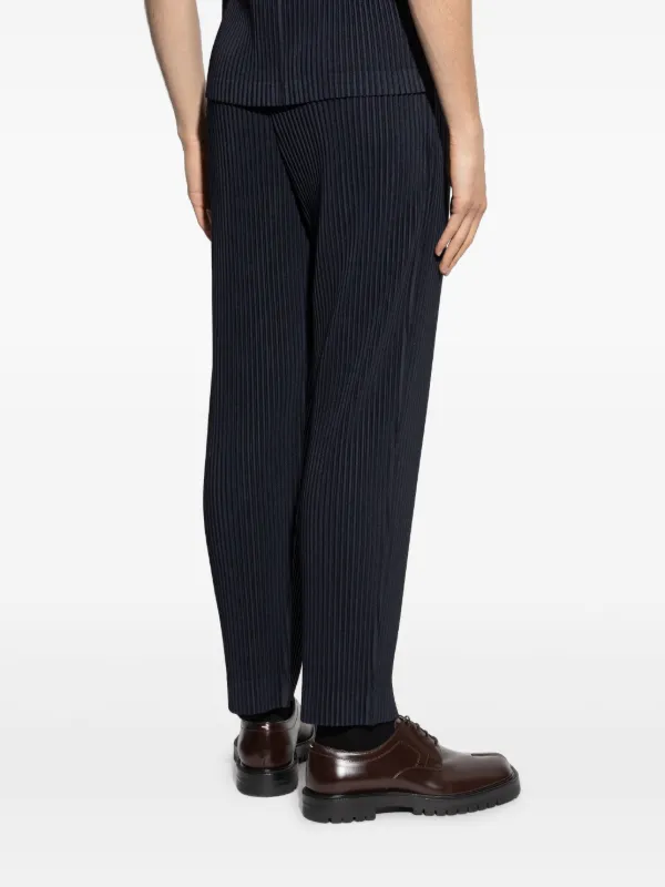 Homme Plissé Issey Miyake ストレートパンツ | ブルー | FARFETCH JP