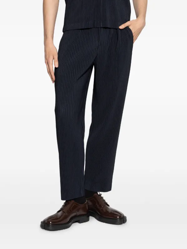 HOMME PLISSÉ ISSEY MIYAKE ストレートパンツ Homme Plissé Issey Miyake ストレートパンツ | ブルー | FARFETCH JP