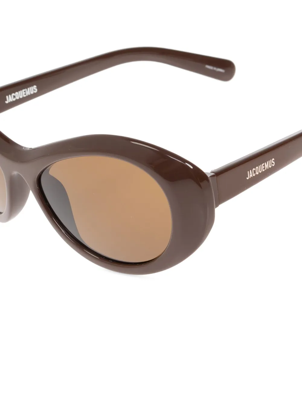 Jacquemus Zonnebril met logoprint Bruin