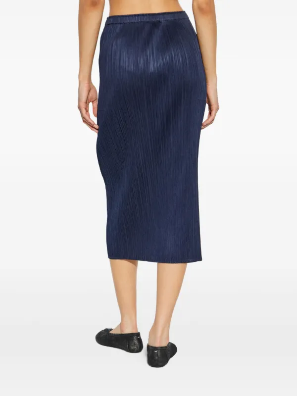 Pleats Please Issey Miyake Pleated Skirt | Blue | FARFETCH
