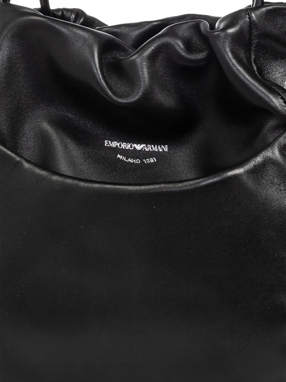 Emporio Armani Gesmockte shopper Zwart