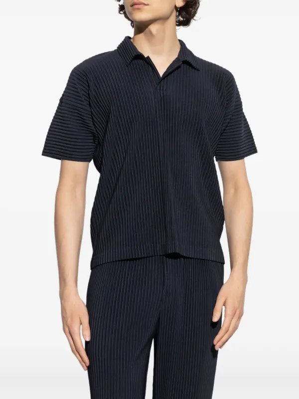 Homme Plissé Issey Miyake プリーツ Tシャツ | ブルー | FARFETCH JP