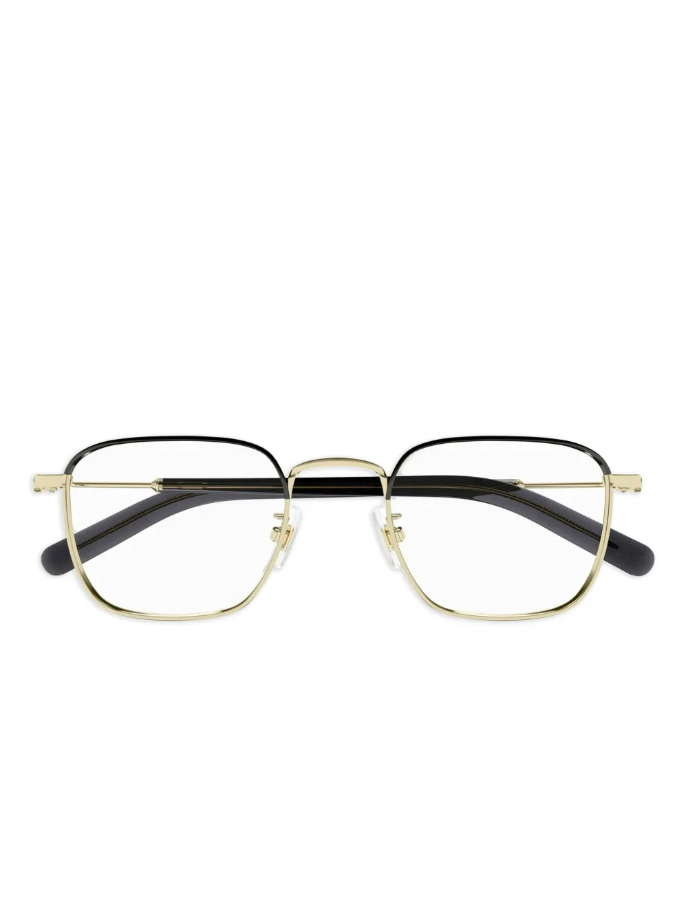 MONT BLANC EYEWEAR スクエア眼鏡フレーム - ゴールドトーン MONT BLANC EYEWEAR スクエア眼鏡フレーム - ゴールドトーン