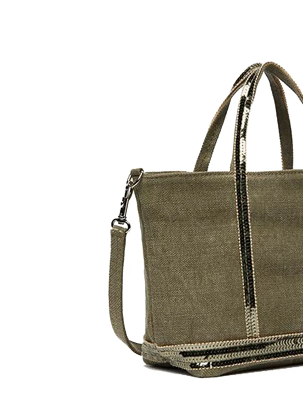 Vanessa Bruno Shopper met pailletten afwerking - Groen