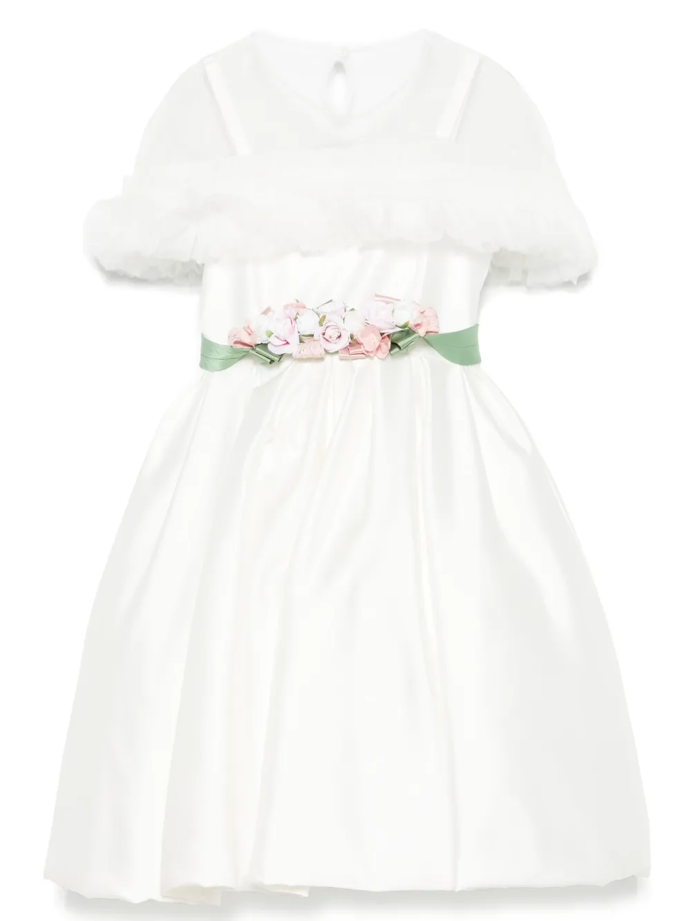 Colorichiari Jurk met cape Wit