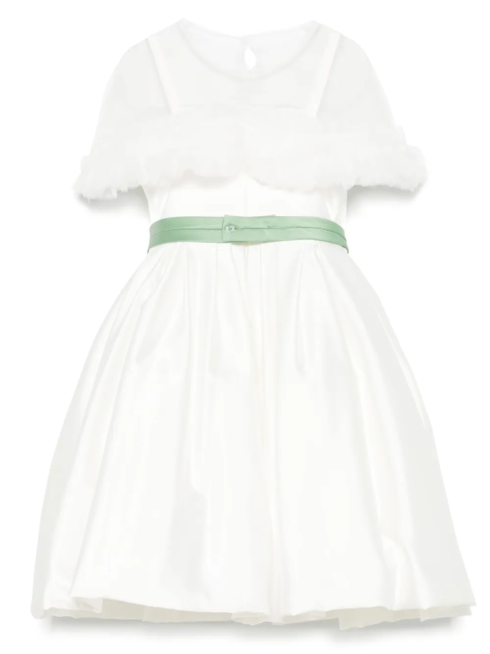 Colorichiari Jurk met cape Wit