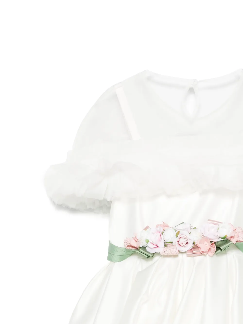 Colorichiari Jurk met cape Wit