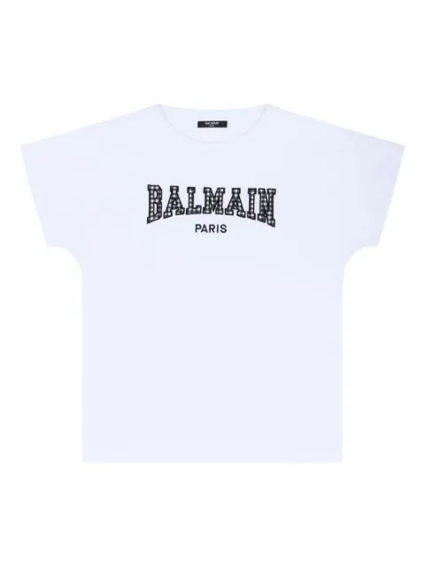 Balmain Kids camiseta con logo estampado