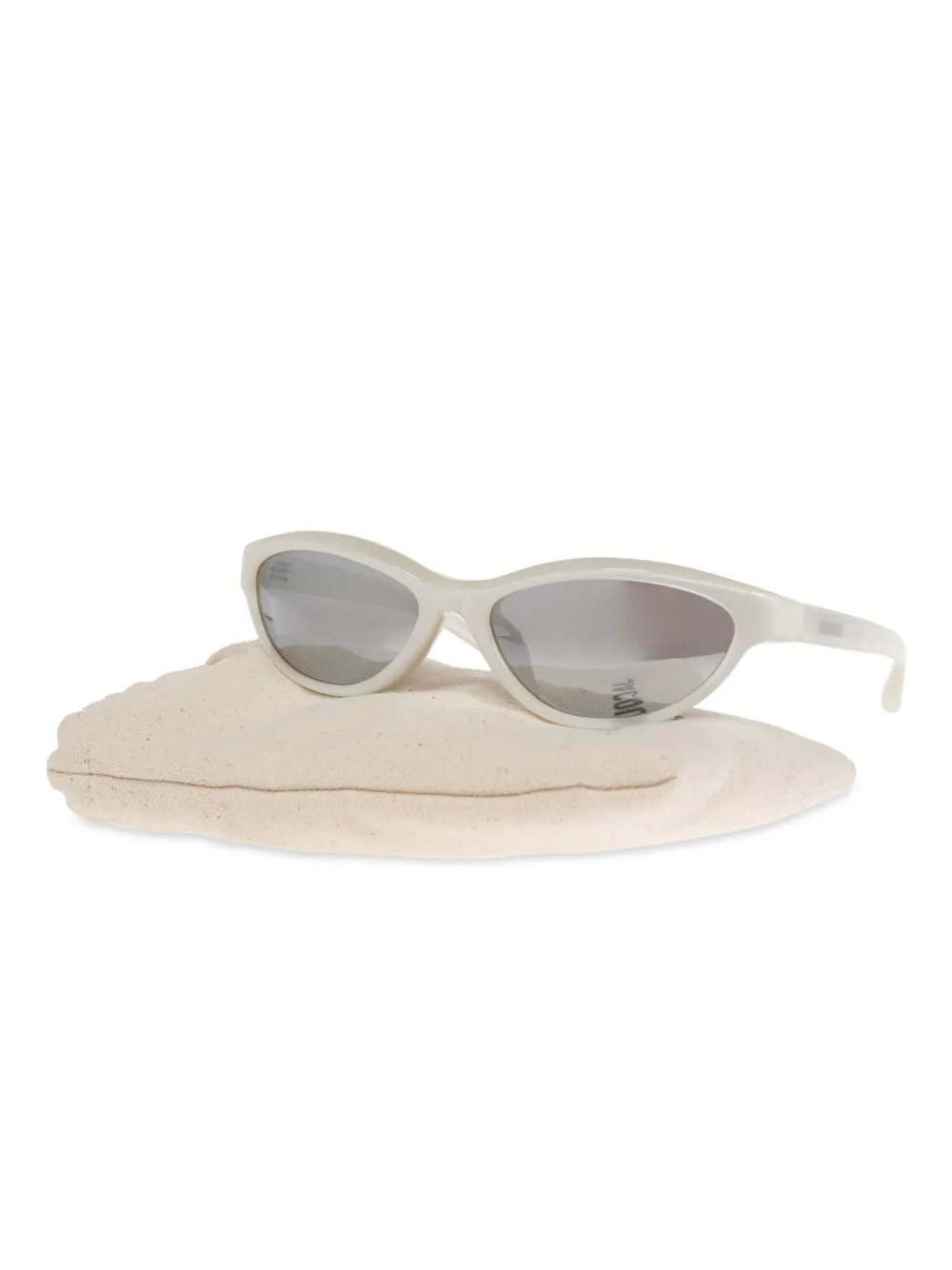 Jacquemus Zonnebril met logoprint Wit