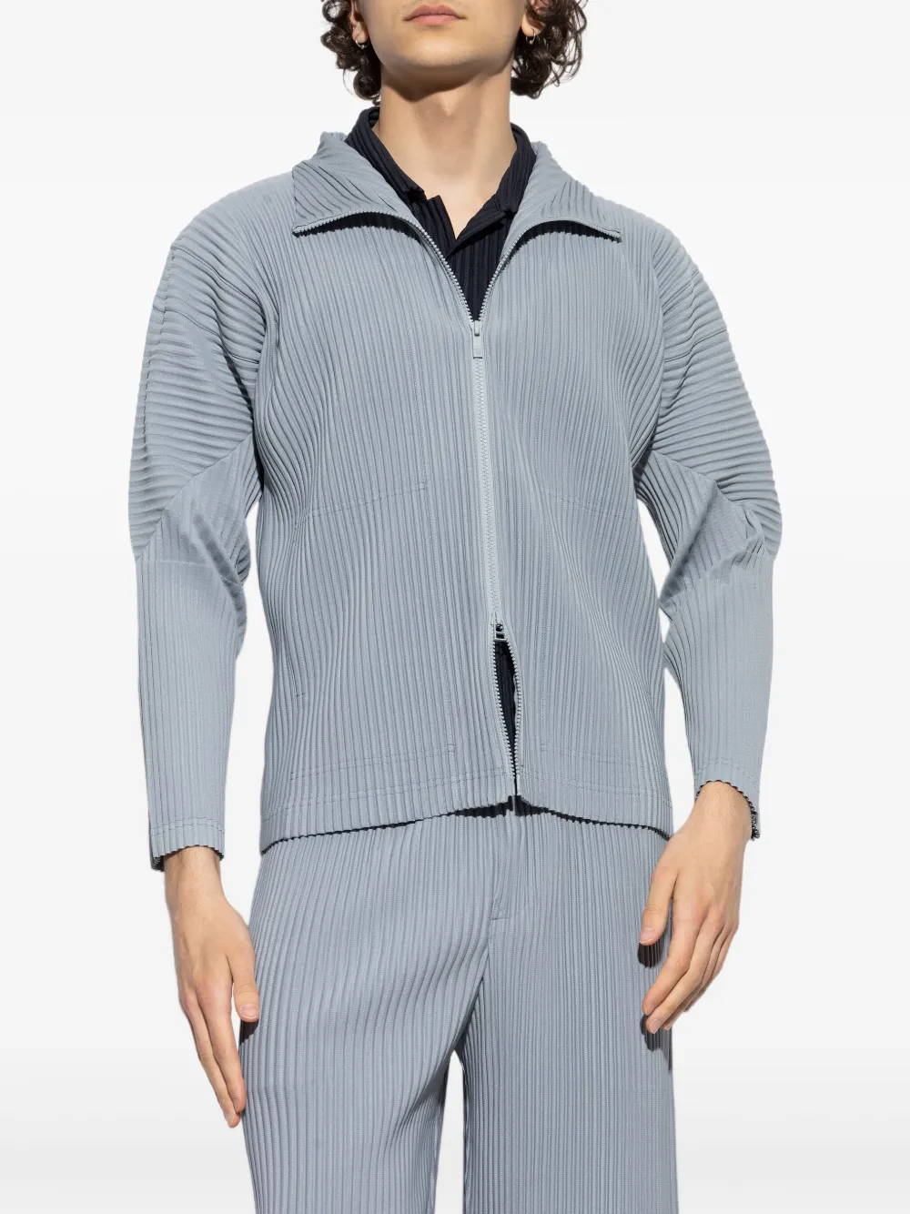 Homme Plissé Issey Miyake Geplooid jack Grijs