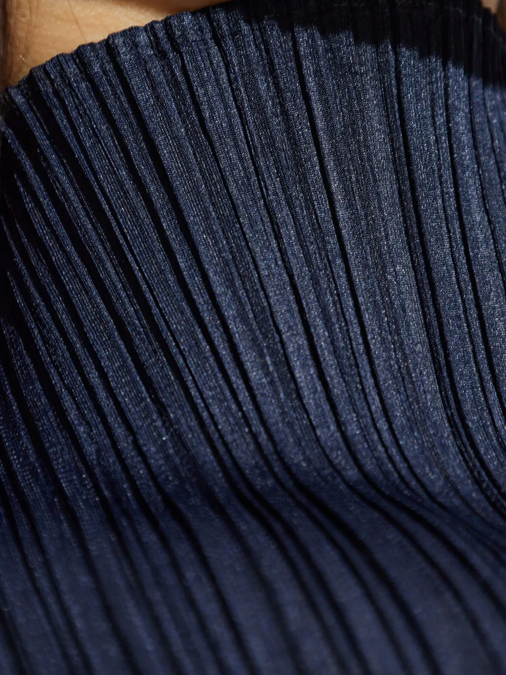 Pleats Please Issey Miyake Geplooide top Blauw