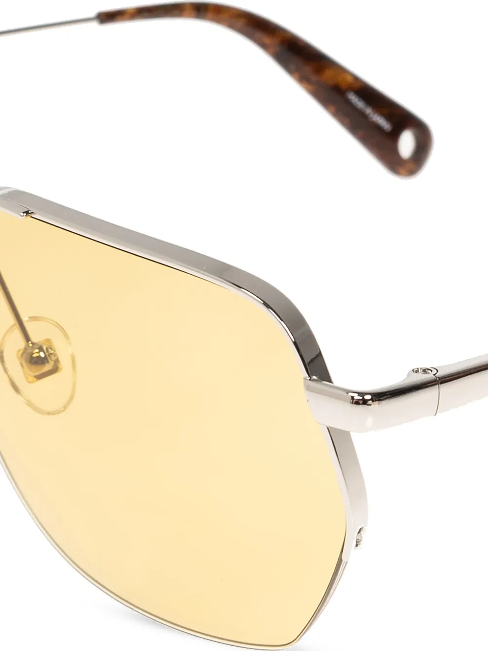 Jacquemus Zonnebril met gegraveerd logo Zilver