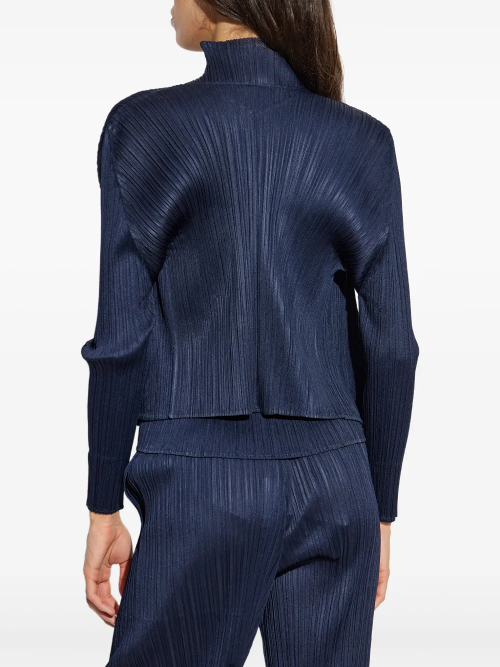 Pleats Please Issey Miyake Geplooid vest Blauw